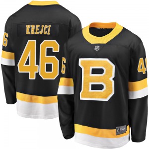 Premier Fanatics Branded Adult David Krejci Black Breakaway Alternate Jersey - NHL Boston Bruins