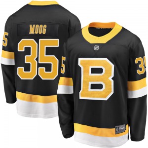 Premier Fanatics Branded Adult Andy Moog Black Breakaway Alternate Jersey - NHL Boston Bruins