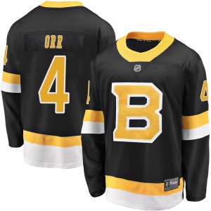 Premier Fanatics Branded Adult Bobby Orr Black Breakaway Alternate Jersey - NHL Boston Bruins