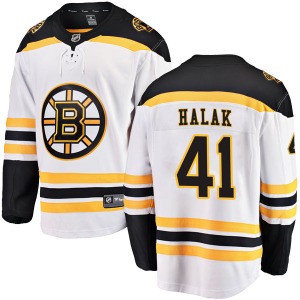 Breakaway Fanatics Branded Youth Jaroslav Halak White Away Jersey - NHL Boston Bruins