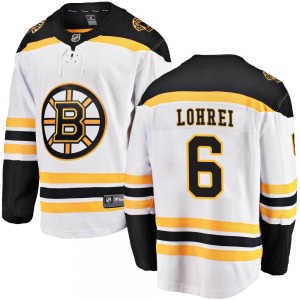 Breakaway Fanatics Branded Youth Mason Lohrei White Away Jersey - NHL Boston Bruins