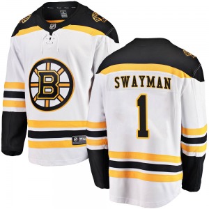 Breakaway Fanatics Branded Youth Jeremy Swayman White Away Jersey - NHL Boston Bruins