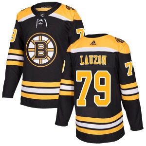 Authentic Adidas Youth Jeremy Lauzon Black Home Jersey - NHL Boston Bruins