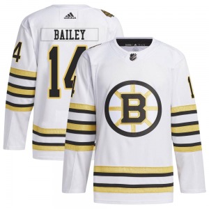Authentic Adidas Youth Garnet Ace Bailey White 100th Anniversary Primegreen Jersey - NHL Boston Bruins