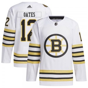 Authentic Adidas Youth Adam Oates White 100th Anniversary Primegreen Jersey - NHL Boston Bruins