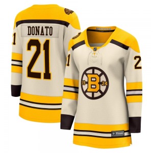 Premier Fanatics Branded Women's Ted Donato Cream Breakaway 100th Anniversary Jersey - NHL Boston Bruins