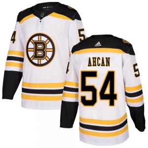 Authentic Adidas Youth Jack Ahcan White Away Jersey - NHL Boston Bruins