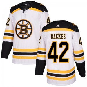 Authentic Adidas Youth David Backes White Away Jersey - NHL Boston Bruins