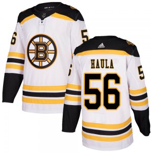 Authentic Adidas Youth Erik Haula White Away Jersey - NHL Boston Bruins