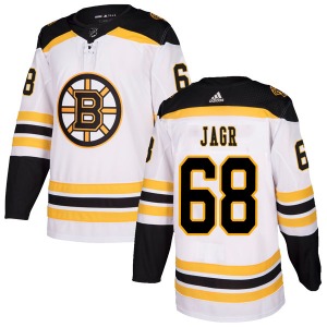 Authentic Adidas Youth Jaromir Jagr White Away Jersey - NHL Boston Bruins