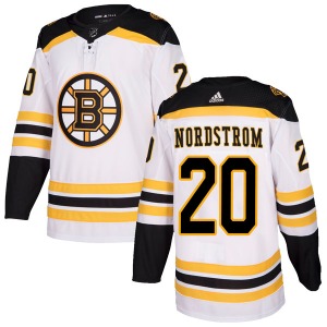 Authentic Adidas Youth Joakim Nordstrom White Away Jersey - NHL Boston Bruins