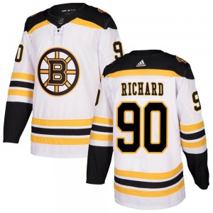 Authentic Adidas Youth Anthony Richard White Away Jersey - NHL Boston Bruins
