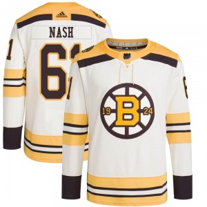 Authentic Adidas Adult Rick Nash Cream 100th Anniversary Primegreen Jersey - NHL Boston Bruins