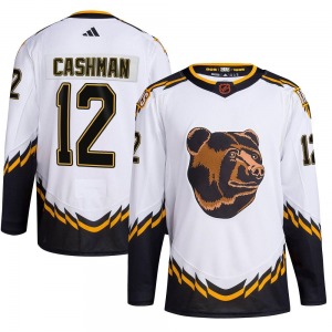 Authentic Adidas Youth Wayne Cashman White Reverse Retro 2.0 Jersey - NHL Boston Bruins