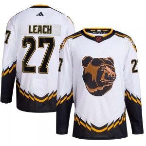 Authentic Adidas Youth Reggie Leach White Reverse Retro 2.0 Jersey - NHL Boston Bruins