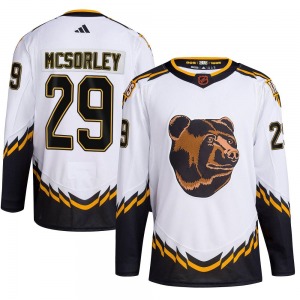 Authentic Adidas Youth Marty Mcsorley White Reverse Retro 2.0 Jersey - NHL Boston Bruins