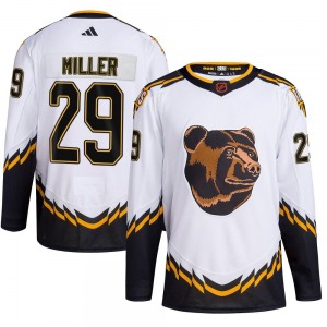 Authentic Adidas Youth Jay Miller White Reverse Retro 2.0 Jersey - NHL Boston Bruins