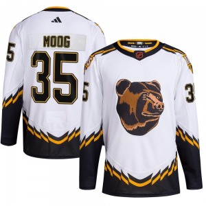 Authentic Adidas Youth Andy Moog White Reverse Retro 2.0 Jersey - NHL Boston Bruins