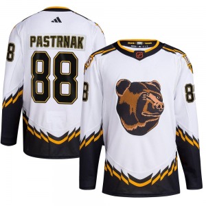 Authentic Adidas Youth David Pastrnak White Reverse Retro 2.0 Jersey - NHL Boston Bruins