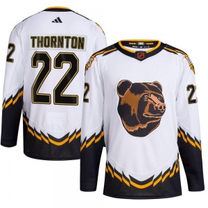 Authentic Adidas Youth Shawn Thornton White Reverse Retro 2.0 Jersey - NHL Boston Bruins