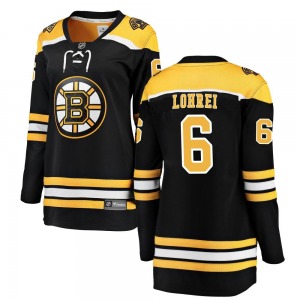 Breakaway Fanatics Branded Women's Mason Lohrei Black Home Jersey - NHL Boston Bruins
