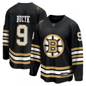 Premier Fanatics Branded Adult Johnny Bucyk Black Breakaway 100th Anniversary Jersey - NHL Boston Bruins