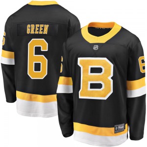 Premier Fanatics Branded Youth Ted Green Green Breakaway Black Alternate Jersey - NHL Boston Bruins