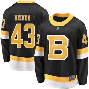 Premier Fanatics Branded Youth Danton Heinen Black Breakaway Alternate Jersey - NHL Boston Bruins