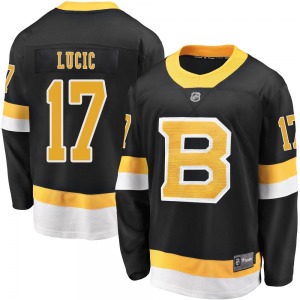 Premier Fanatics Branded Youth Milan Lucic Black Breakaway Alternate Jersey - NHL Boston Bruins