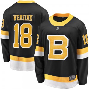 Premier Fanatics Branded Youth John Wensink Black Breakaway Alternate Jersey - NHL Boston Bruins