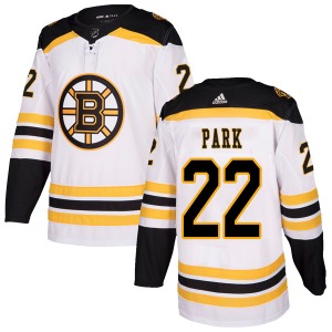 Authentic Adidas Adult Brad Park White Away Jersey - NHL Boston Bruins