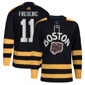 Authentic Adidas Adult Trent Frederic Black 2023 Winter Classic Jersey - NHL Boston Bruins