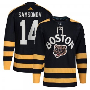 Authentic Adidas Adult Sergei Samsonov Black 2023 Winter Classic Jersey - NHL Boston Bruins