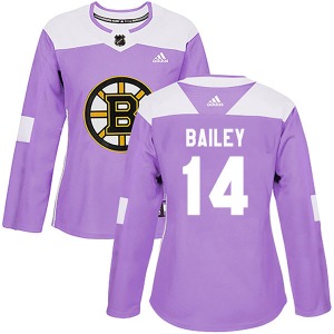 Authentic Adidas Women's Garnet Ace Bailey Purple Fights Cancer Practice Jersey - NHL Boston Bruins