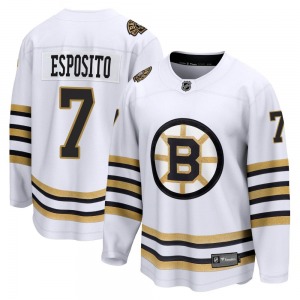 Premier Fanatics Branded Adult Phil Esposito White Breakaway 100th Anniversary Jersey - NHL Boston Bruins