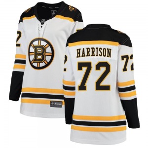 Breakaway Fanatics Branded Women's Brett Harrison White Away Jersey - NHL Boston Bruins