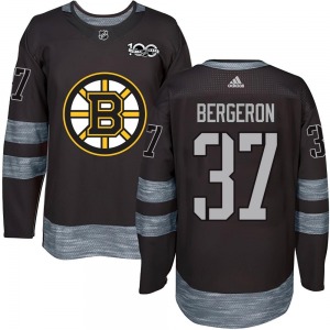 Authentic Youth Patrice Bergeron Black 1917-2017 100th Anniversary Jersey - NHL Boston Bruins