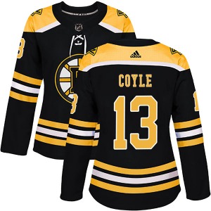 Authentic Adidas Women's Charlie Coyle Black Home Jersey - NHL Boston Bruins