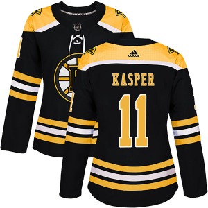 Authentic Adidas Women's Steve Kasper Black Home Jersey - NHL Boston Bruins