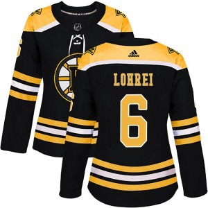 Authentic Adidas Women's Mason Lohrei Black Home Jersey - NHL Boston Bruins