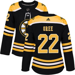 Authentic Adidas Women's Willie O'ree Black Home Jersey - NHL Boston Bruins