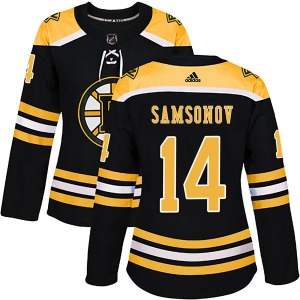 Authentic Adidas Women's Sergei Samsonov Black Home Jersey - NHL Boston Bruins