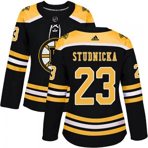Authentic Adidas Women's Jack Studnicka Black Home Jersey - NHL Boston Bruins
