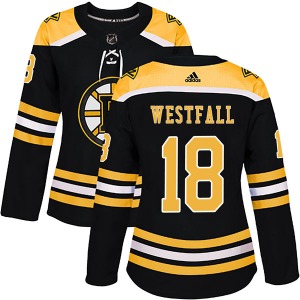 Authentic Adidas Women's Ed Westfall Black Home Jersey - NHL Boston Bruins