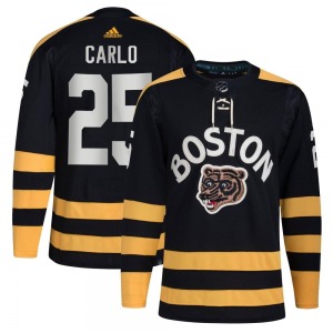 Authentic Adidas Youth Brandon Carlo Black 2023 Winter Classic Jersey - NHL Boston Bruins