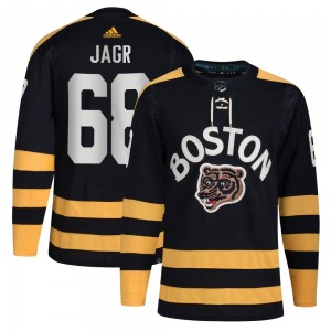 Authentic Adidas Youth Jaromir Jagr Black 2023 Winter Classic Jersey - NHL Boston Bruins