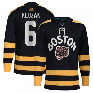 Authentic Adidas Youth Gord Kluzak Black 2023 Winter Classic Jersey - NHL Boston Bruins