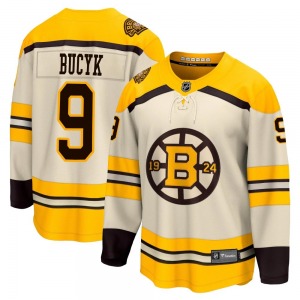 Premier Fanatics Branded Adult Johnny Bucyk Cream Breakaway 100th Anniversary Jersey - NHL Boston Bruins