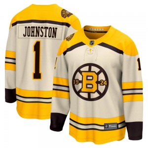 Premier Fanatics Branded Adult Eddie Johnston Cream Breakaway 100th Anniversary Jersey - NHL Boston Bruins