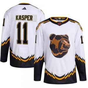 Authentic Adidas Adult Steve Kasper White Reverse Retro 2.0 Jersey - NHL Boston Bruins